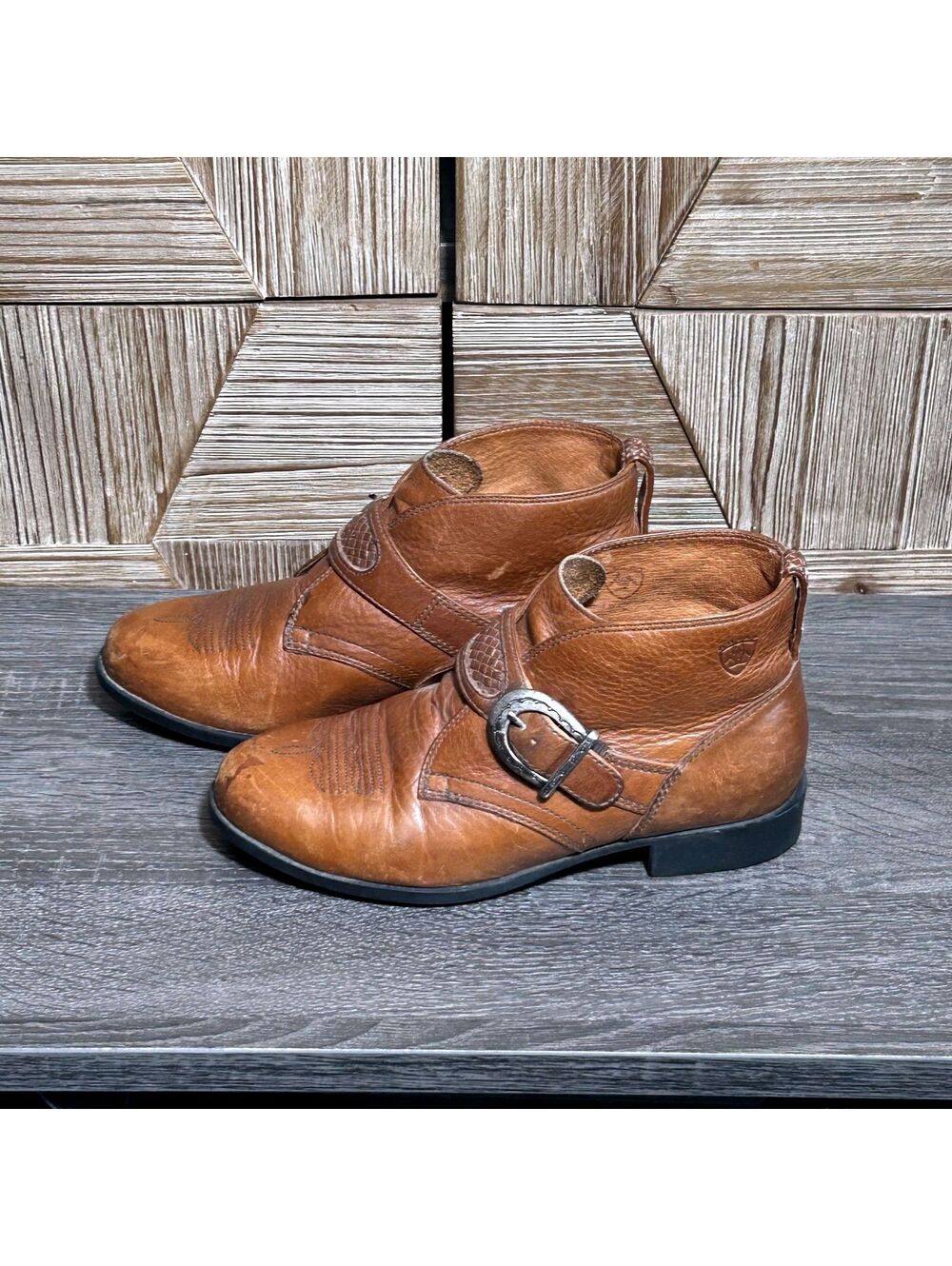 Ariat Women's Ankle Boots Western Leather Brown Size 5.5 Cowgirl Rodeo